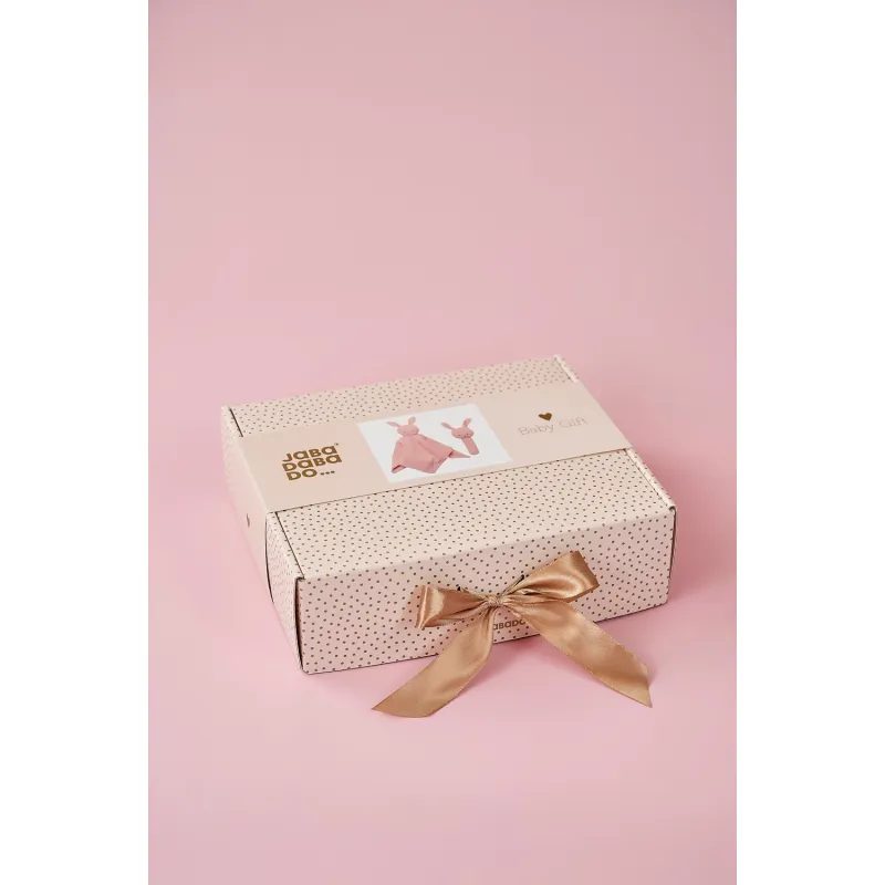 JABADABADO Dárková sada s chrastítkem Bunny Pink