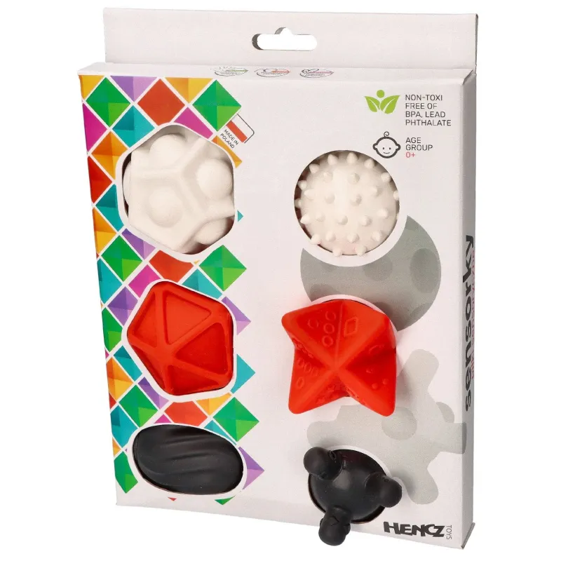 MOMS CARE Senzorické míčky White & Black 6 ks