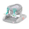 BRIGHT STARTS Křesílko učicí s hračkami připravené na cestování Learn-to-Sit™ Grey, 4m+