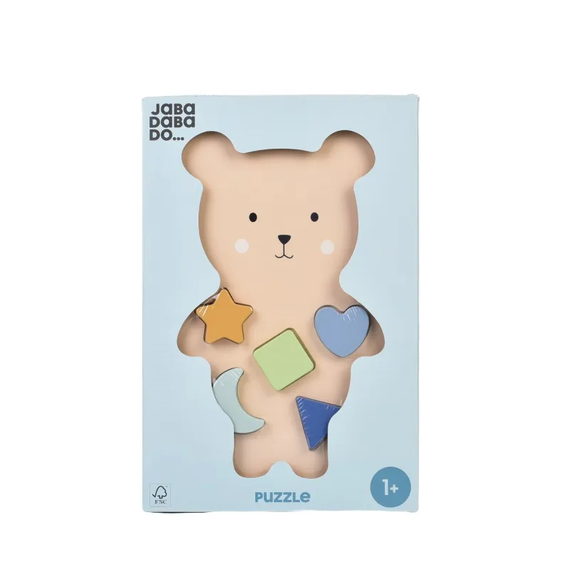 JABADABADO Vkládací dřevěné puzzle Medvídek