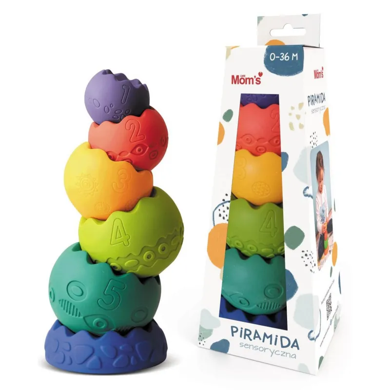 MOMS CARE Senzorická pyramida pastelová