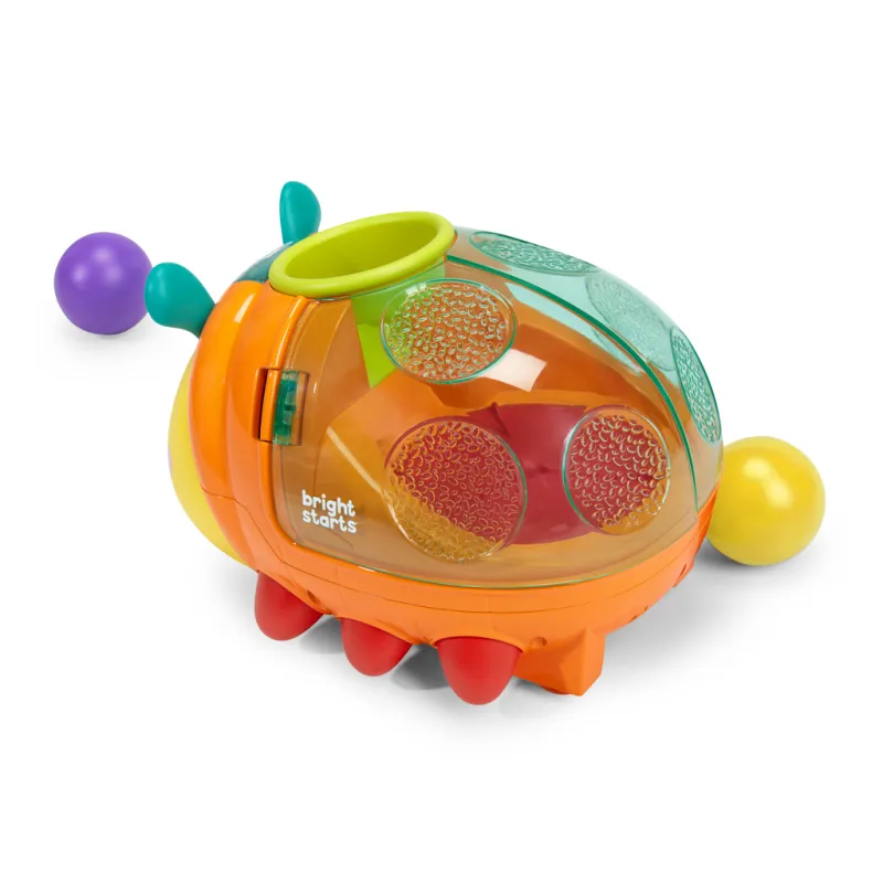 BRIGHT STARTS Hračka vkládací interaktivní s míčky Spin 'n' Chase Bug™, 6m+