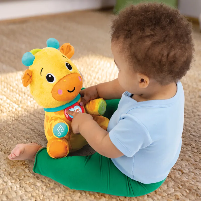 BRIGHT STARTS Hračka interaktivní vzdělávací Chat & Cuddle Giraffe™, 6m+