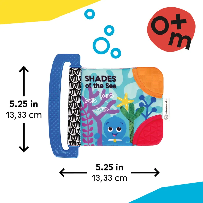 BABY EINSTEIN Knížka měkká s kousátky a texturami Shades of the Sea™, 0m+