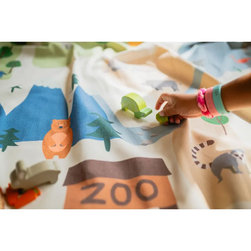 PLAY AND GO Soo Koš na hračky s podložkou ZOO