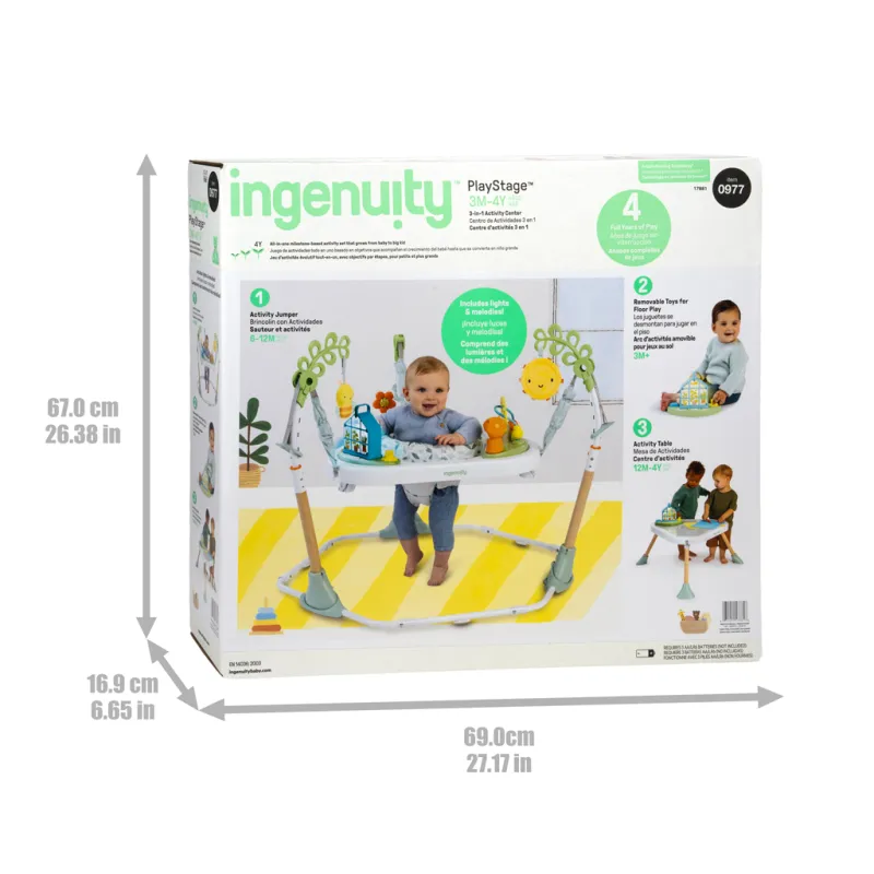INGENUITY Aktivitní centrum se skákadlem a stolkem 3v1 PlayStage™, 6m+