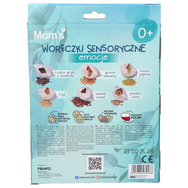 MOMS CARE Senzorické sáčky Emoce 6 ks