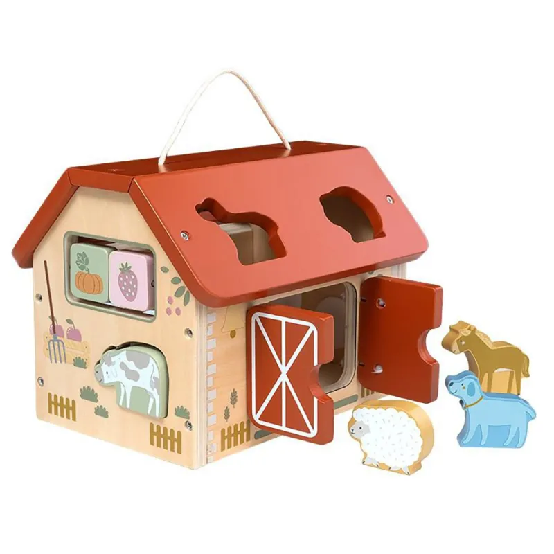 Baby Mix Dřevěný farmářský domeček Montessori