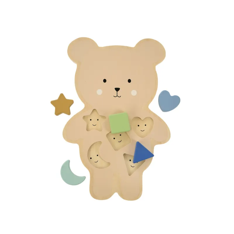 JABADABADO Vkládací dřevěné puzzle Medvídek