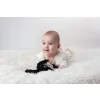 MOMS CARE Senzorická hračka s kousátkem pejsek Jami White & Black