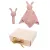 JABADABADO Dárková sada s chrastítkem Bunny Pink