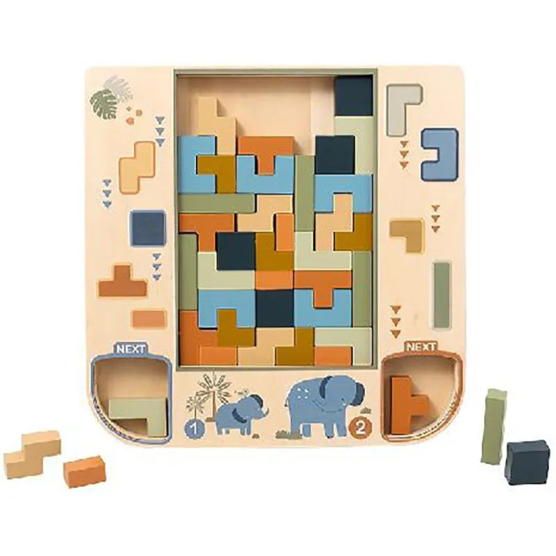 Baby Mix Dřevěné 3D puzzle Tetris