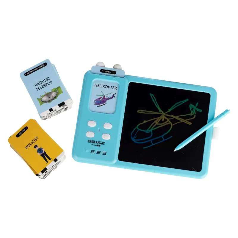 FREEON Free2Play Interaktivní LCD tabulka 2v1 pro výuku angličtiny Kiddigit