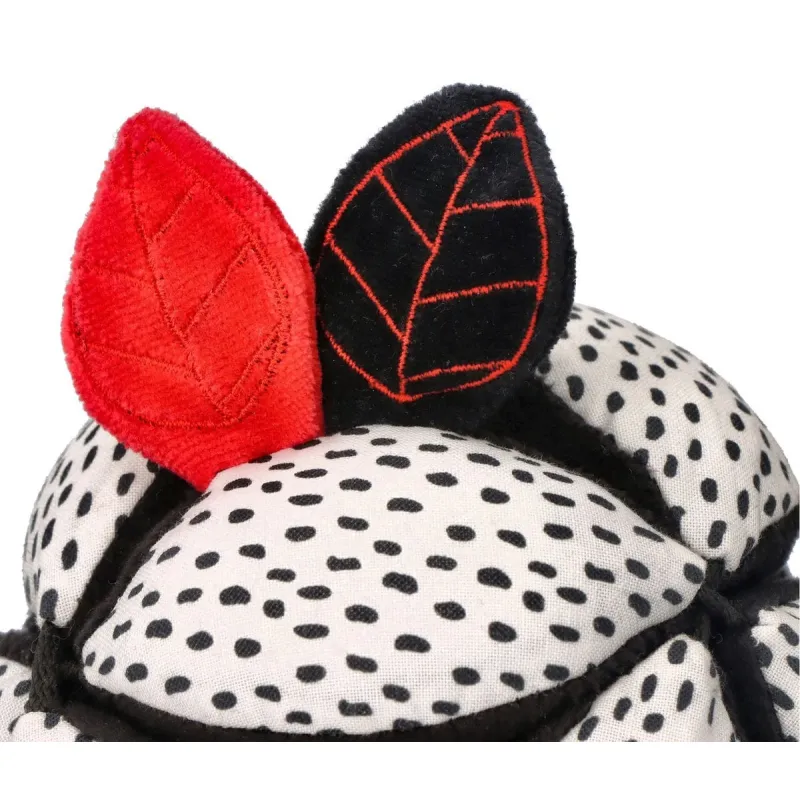 MOMS CARE Montessori míček se zrcátkem White & Black