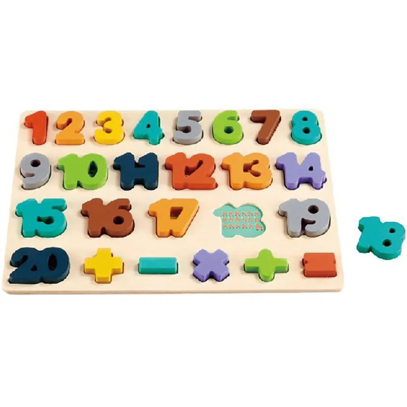Baby Mix Dřevěné puzzle čísla