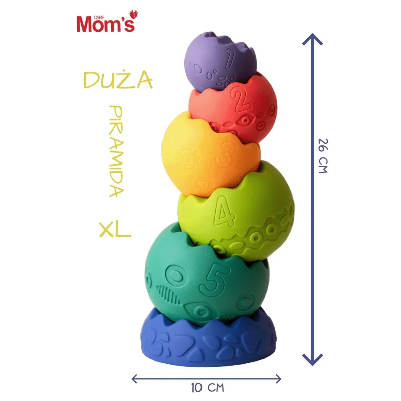 MOMS CARE Senzorická pyramida pastelová
