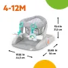 BRIGHT STARTS Křesílko učicí s hračkami připravené na cestování Learn-to-Sit™ Grey, 4m+