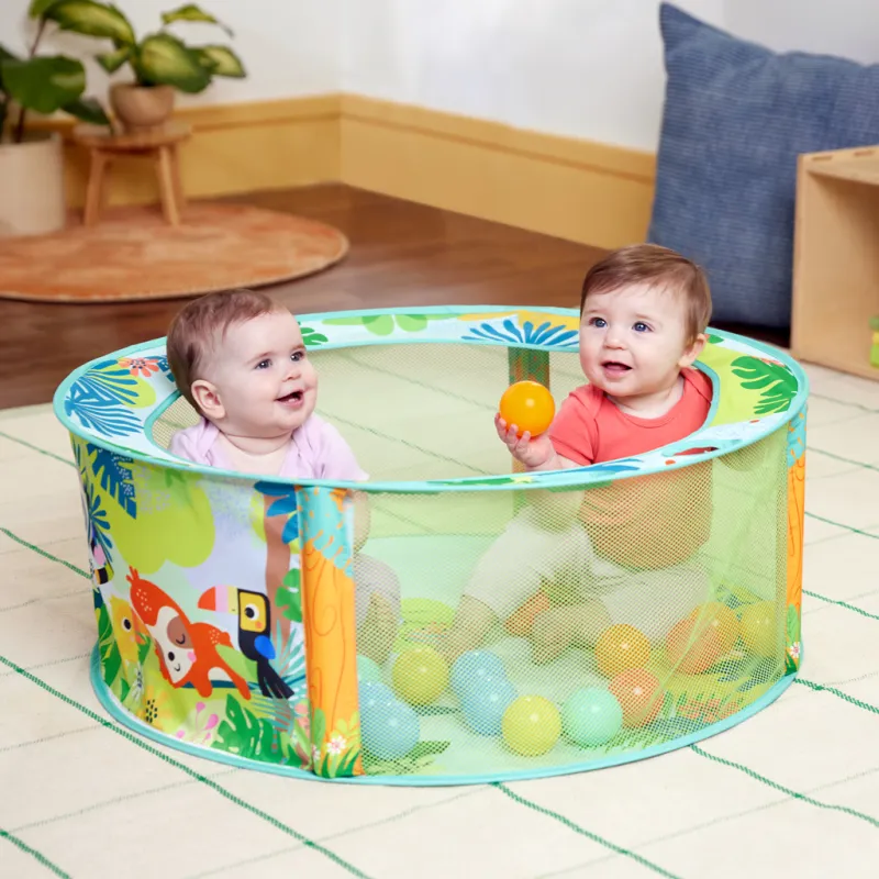 BRIGHT STARTS Hrací bazének s míčky Rowdy Rainforest™ Stow & Go, 6m+