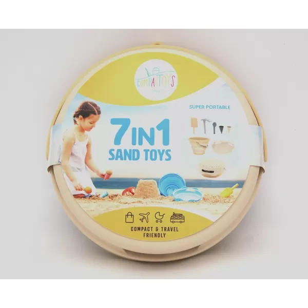COMPACTOYS Skládací sada na písek 7v1 béžová