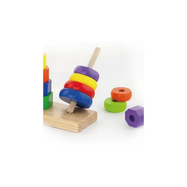 Viga Dřevěné barevné pyramidy pro děti