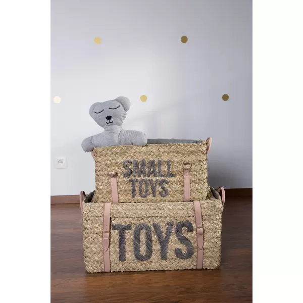 Childhome Slaměné koše na hračky 2 ks