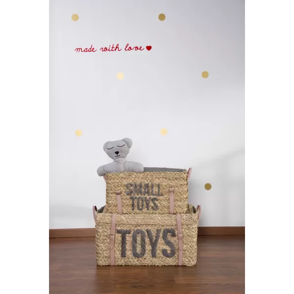 Childhome Slaměné koše na hračky 2 ks