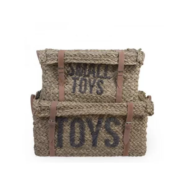 Childhome Slaměné koše na hračky 2 ks