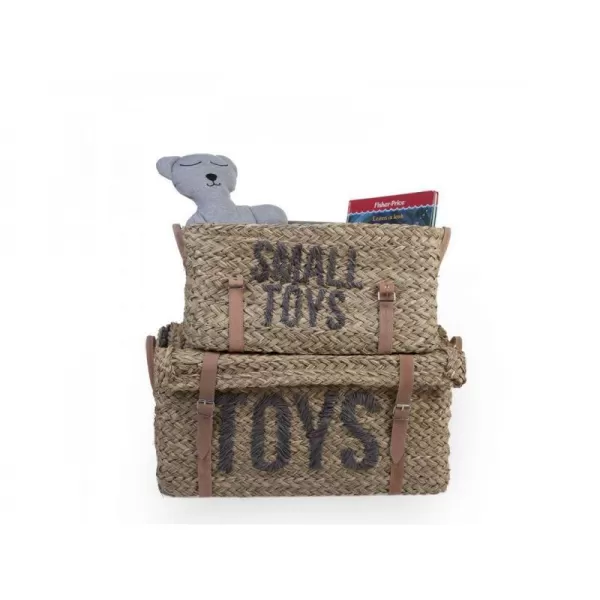 Childhome Slaměné koše na hračky 2 ks