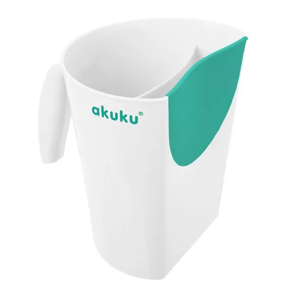 Akuku Nádobka na umývání vlasů bílo-mátová