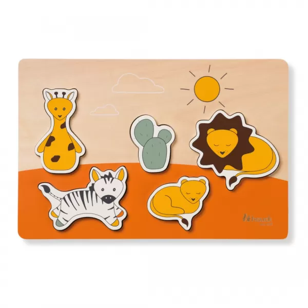 Hauck dřevěné Puzzle vkládací Puzzle N Fit Safari